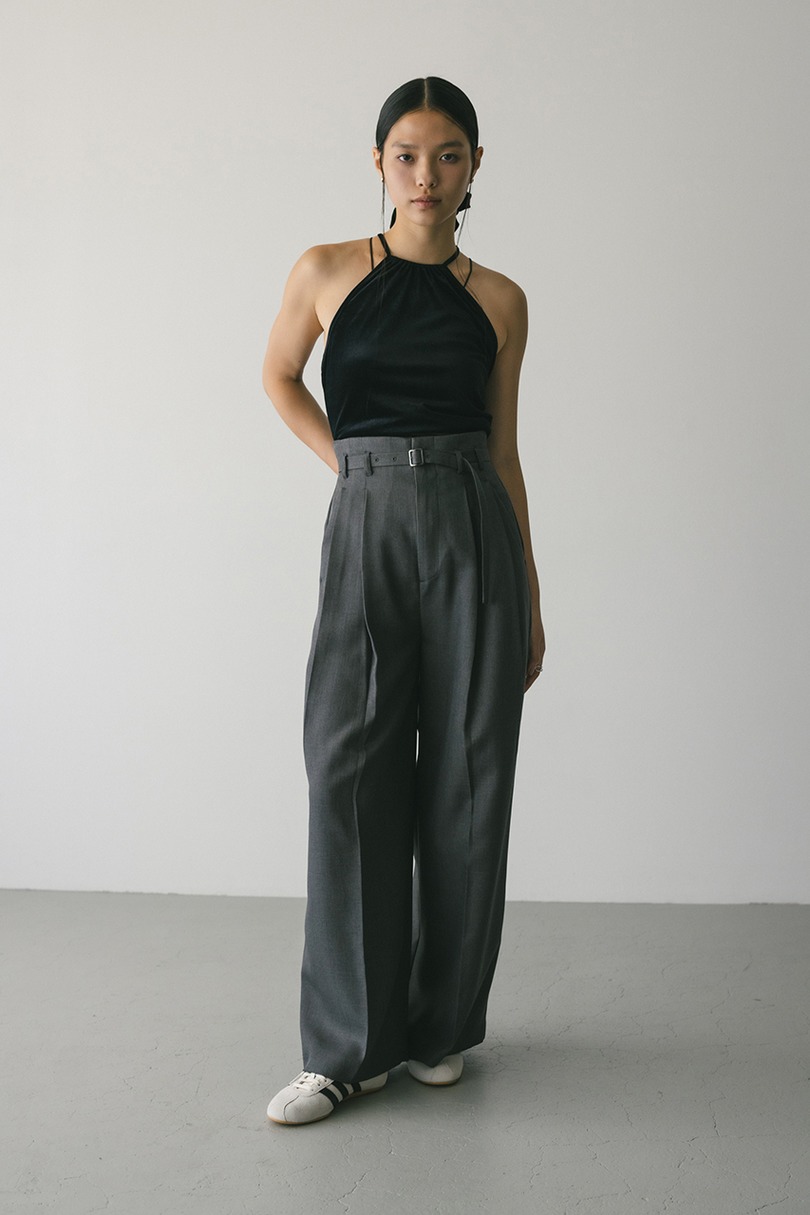 ハイウエストワイドベルトパンツ 詳細画像 GRY 3
