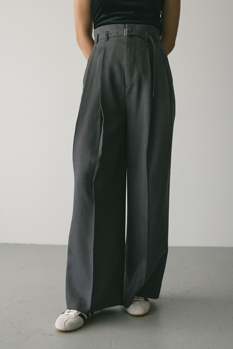 ハイウエストワイドベルトパンツ 詳細画像 GRY 4