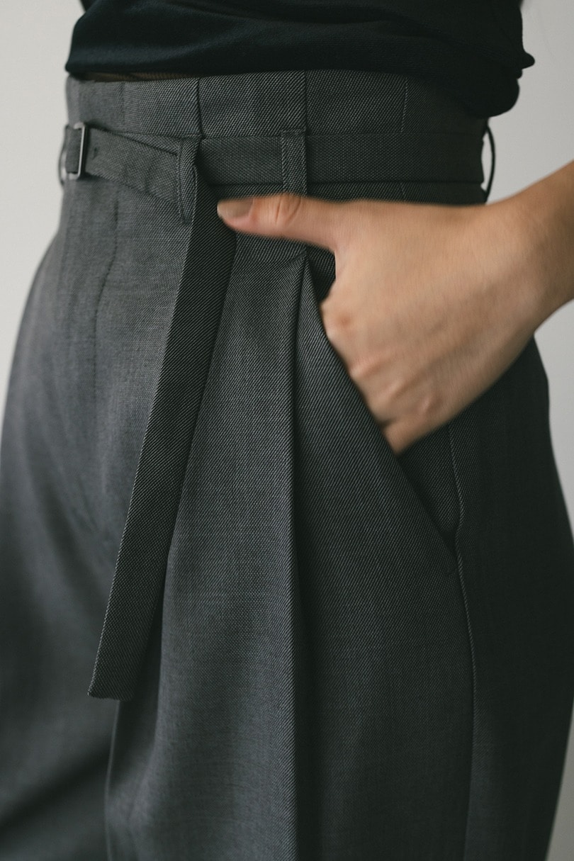 ハイウエストワイドベルトパンツ 詳細画像 GRY 6