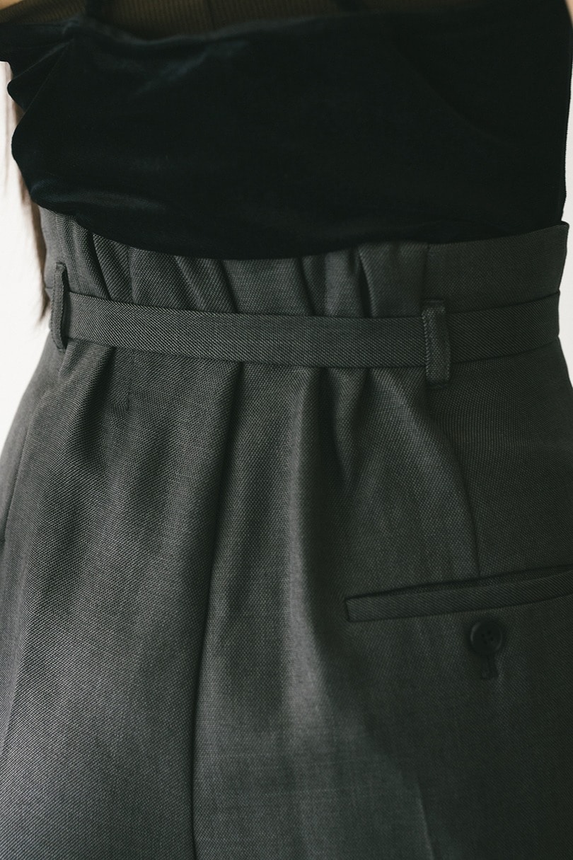 ハイウエストワイドベルトパンツ 詳細画像 GRY 7