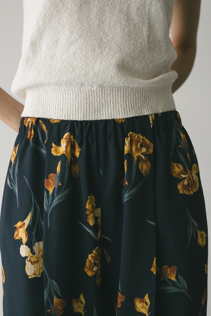 ニュアンスフラワーリラックスパンツ 詳細画像 NVY 6