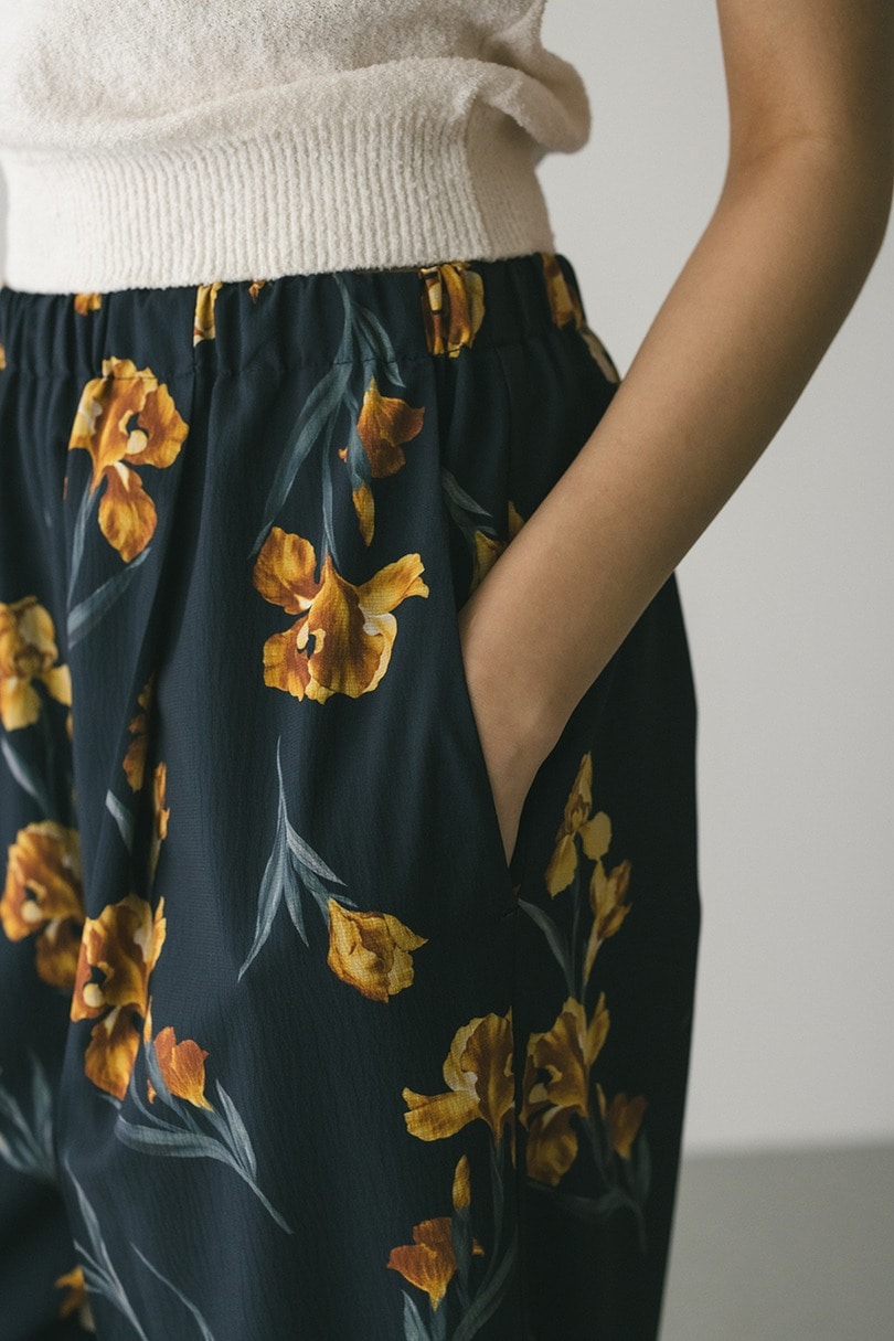 ニュアンスフラワーリラックスパンツ 詳細画像 NVY 7