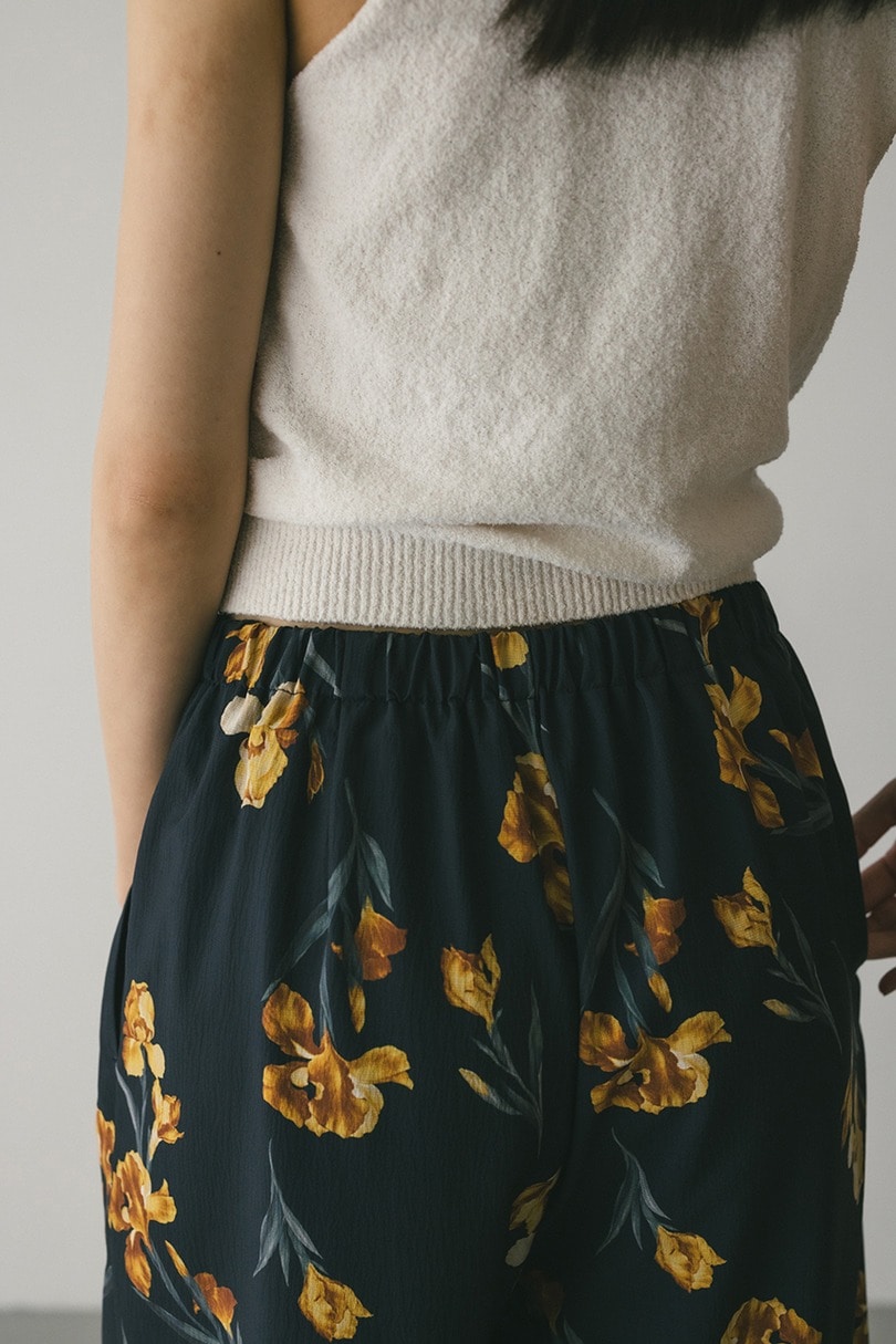 ニュアンスフラワーリラックスパンツ 詳細画像 NVY 8