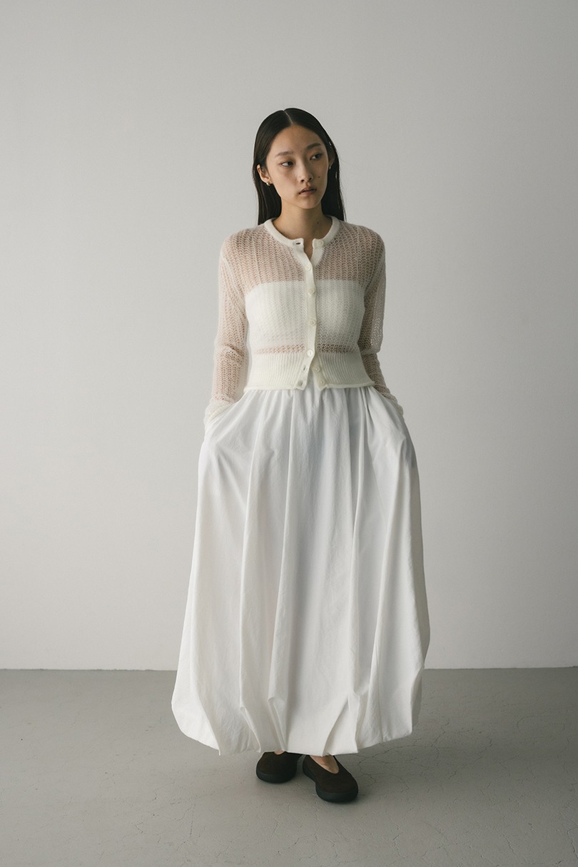 タックバルーンギャザースカート 詳細画像 WHT 2