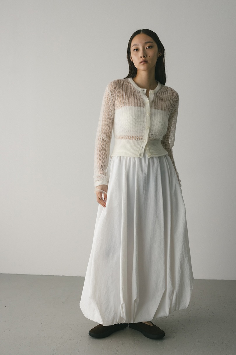 タックバルーンギャザースカート 詳細画像 WHT 3