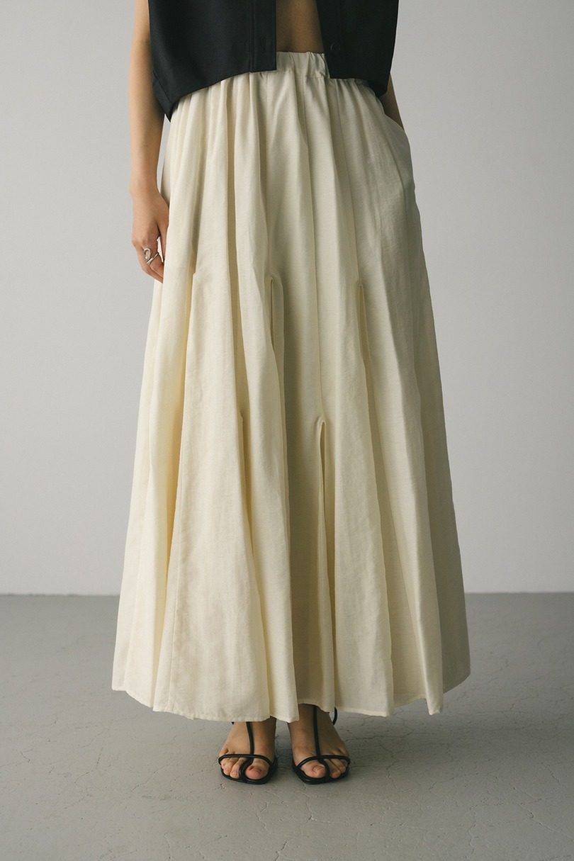 ピンタックパネルフレアスカート 詳細画像 IVOY 4