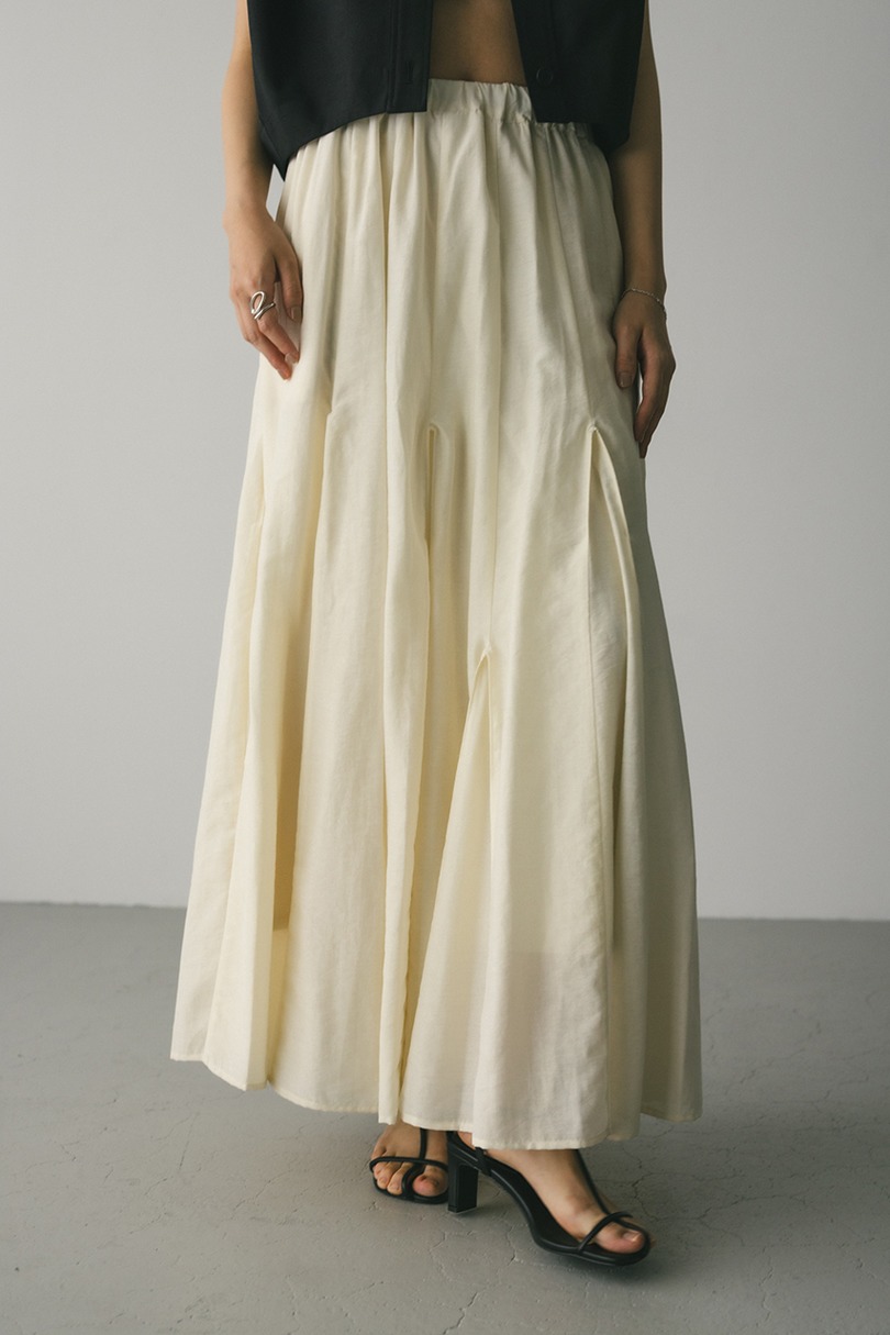 ピンタックパネルフレアスカート 詳細画像 IVOY 5