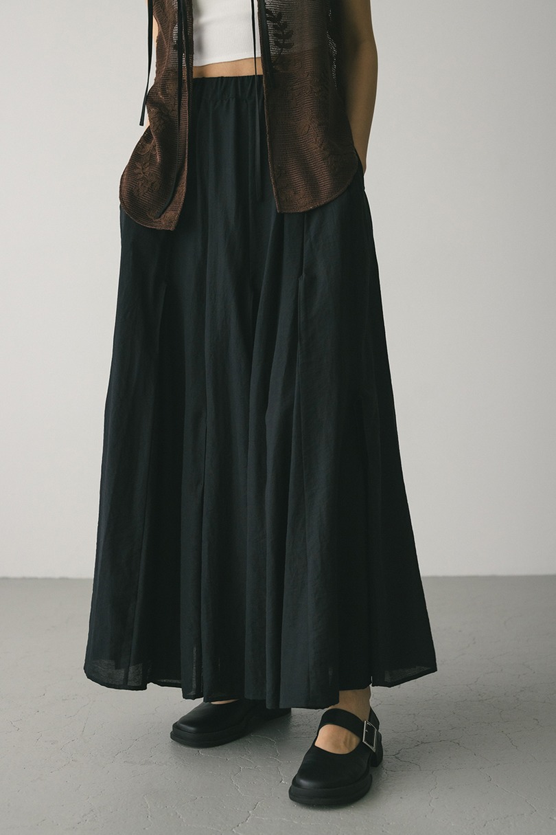 ピンタックパネルフレアスカート 詳細画像 BLK 5