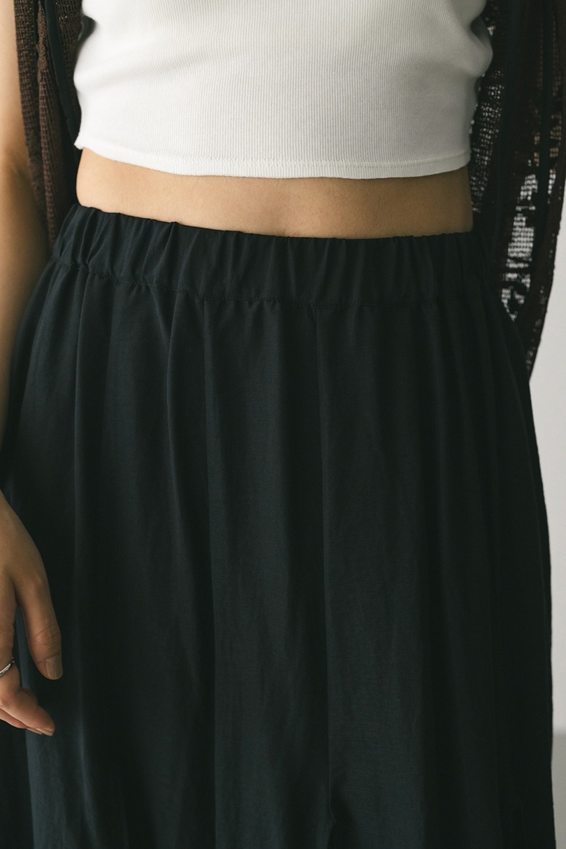 ピンタックパネルフレアスカート 詳細画像 BLK 7