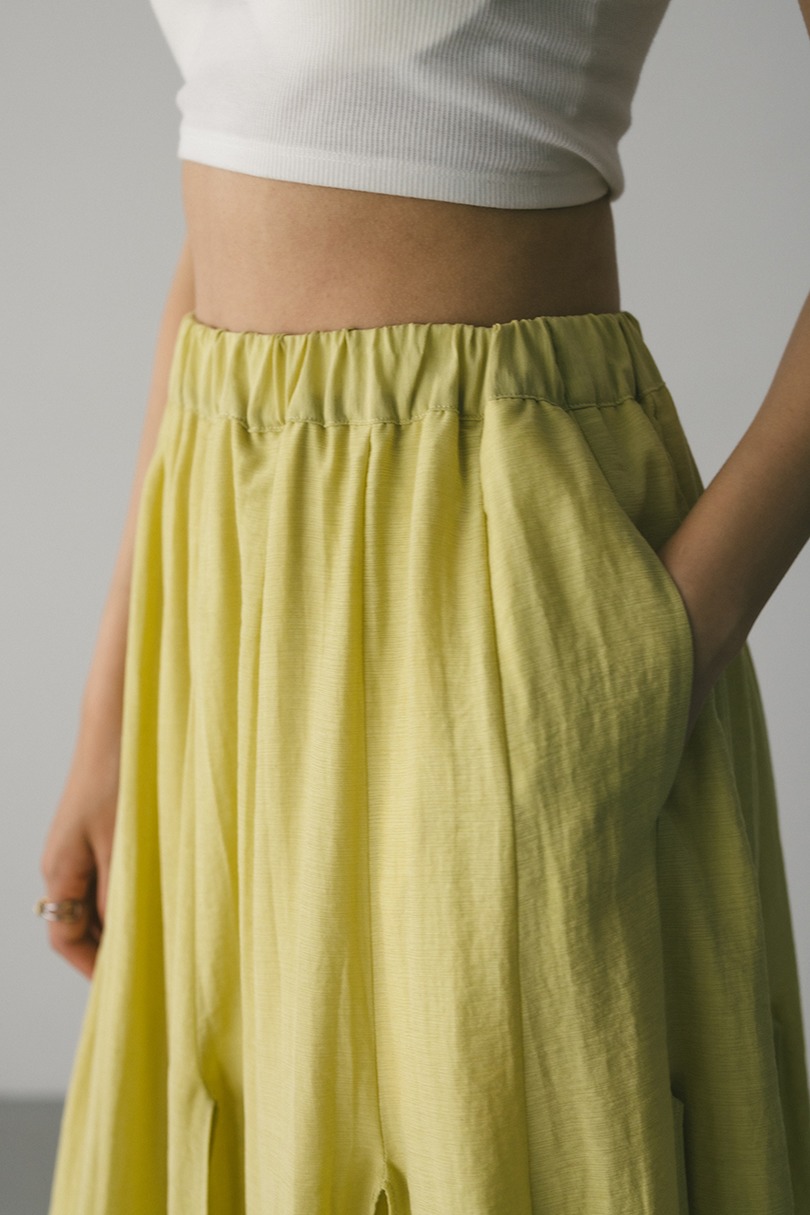 ピンタックパネルフレアスカート 詳細画像 YEL 12