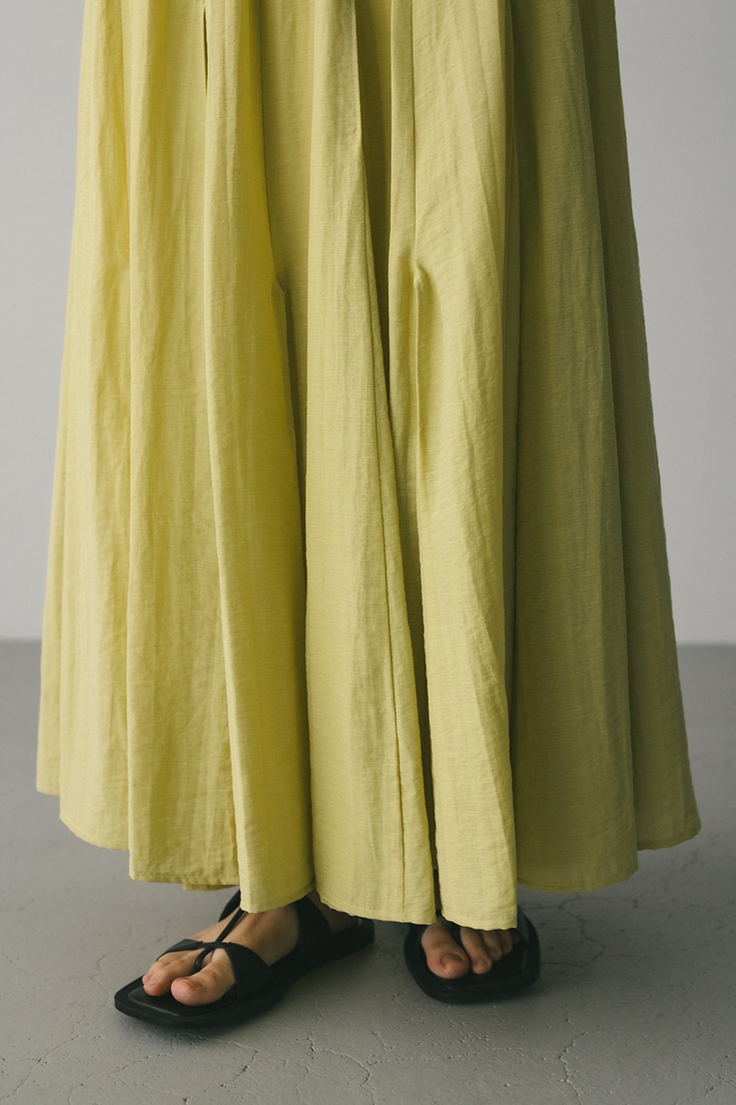 ピンタックパネルフレアスカート 詳細画像 YEL 13