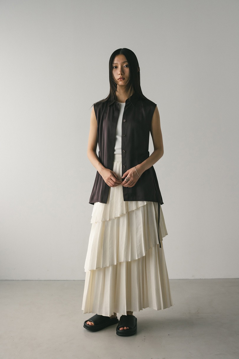 プリーツティアードスカート 詳細画像 IVOY 2