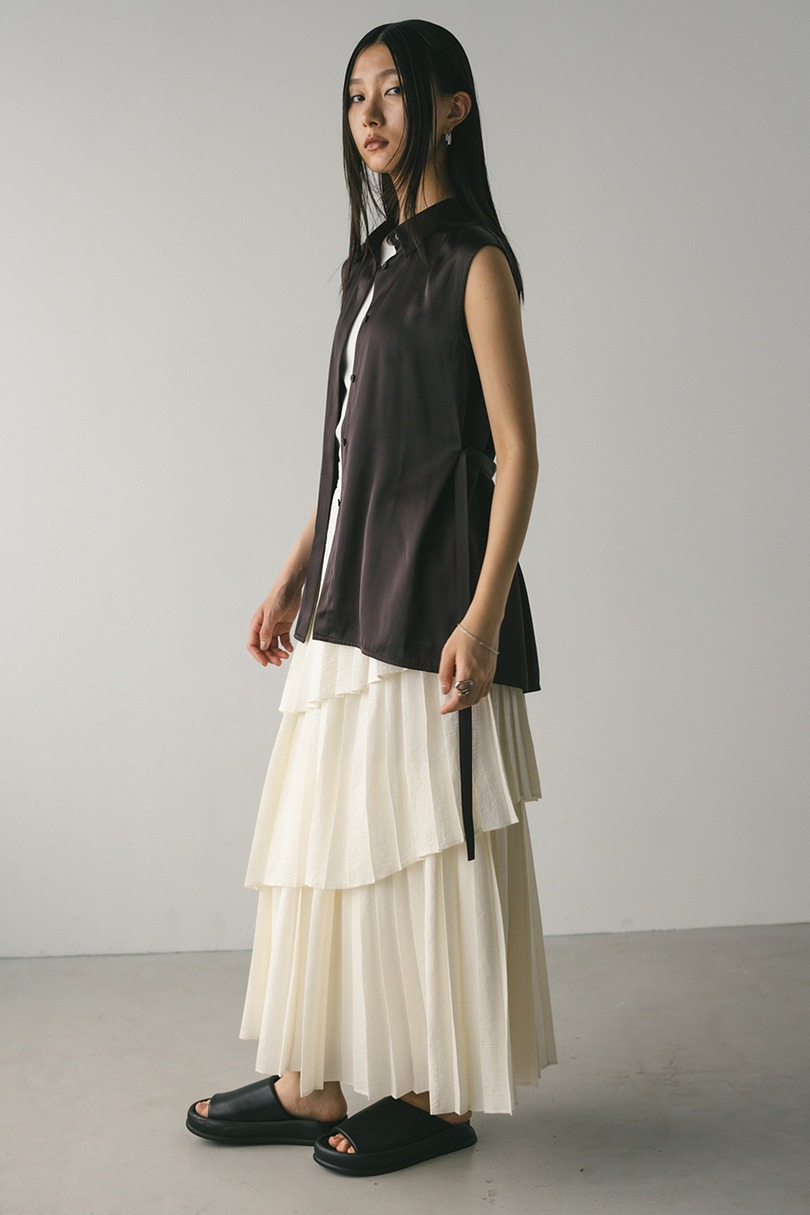 プリーツティアードスカート 詳細画像 IVOY 3