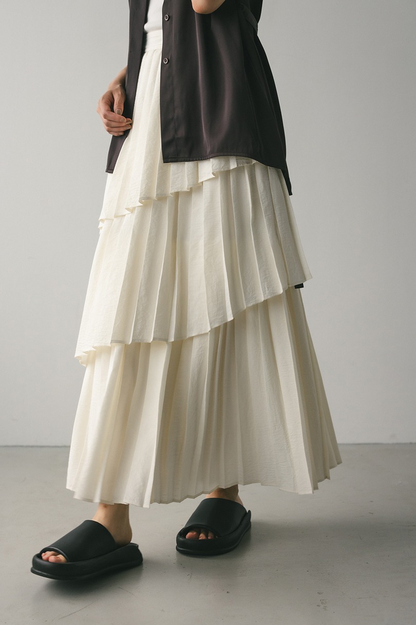 プリーツティアードスカート 詳細画像 IVOY 4