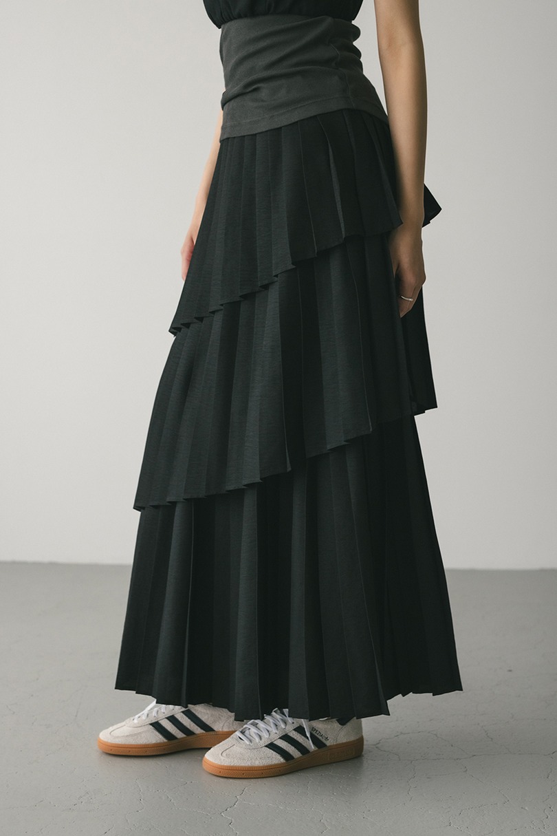プリーツティアードスカート 詳細画像 BLK 3