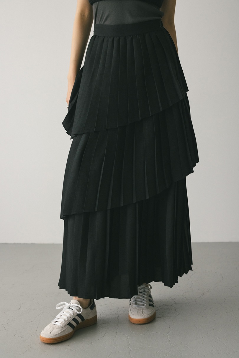 プリーツティアードスカート 詳細画像 BLK 5