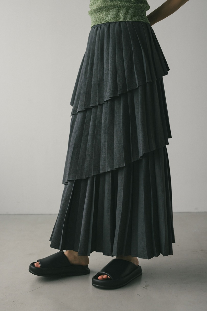 プリーツティアードスカート 詳細画像 C.GRY 5