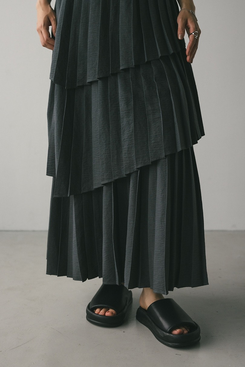 プリーツティアードスカート 詳細画像 C.GRY 8