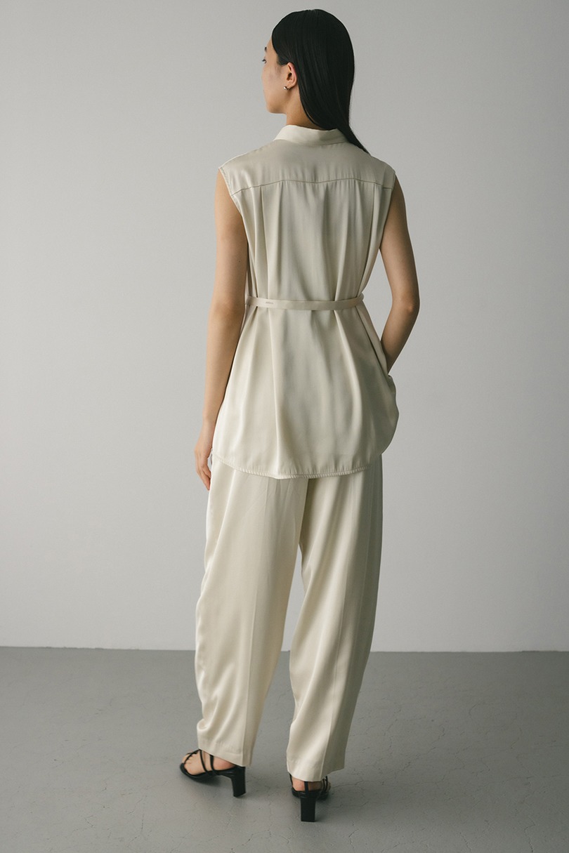 サテンタックフォルムパンツ 詳細画像 IVOY 4