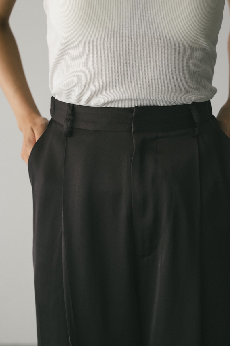 サテンタックフォルムパンツ 詳細画像 BRN 11