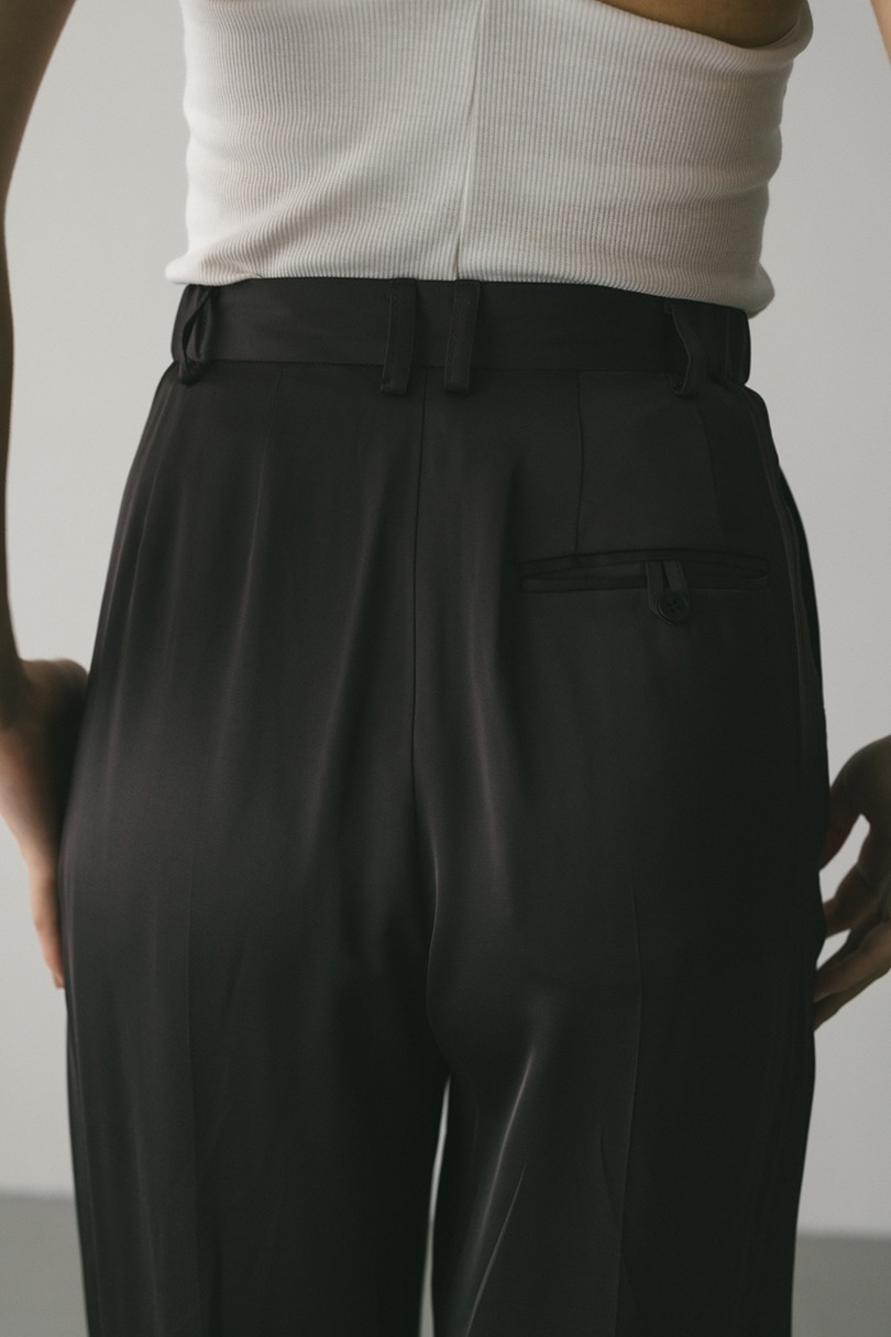 サテンタックフォルムパンツ 詳細画像 BRN 13