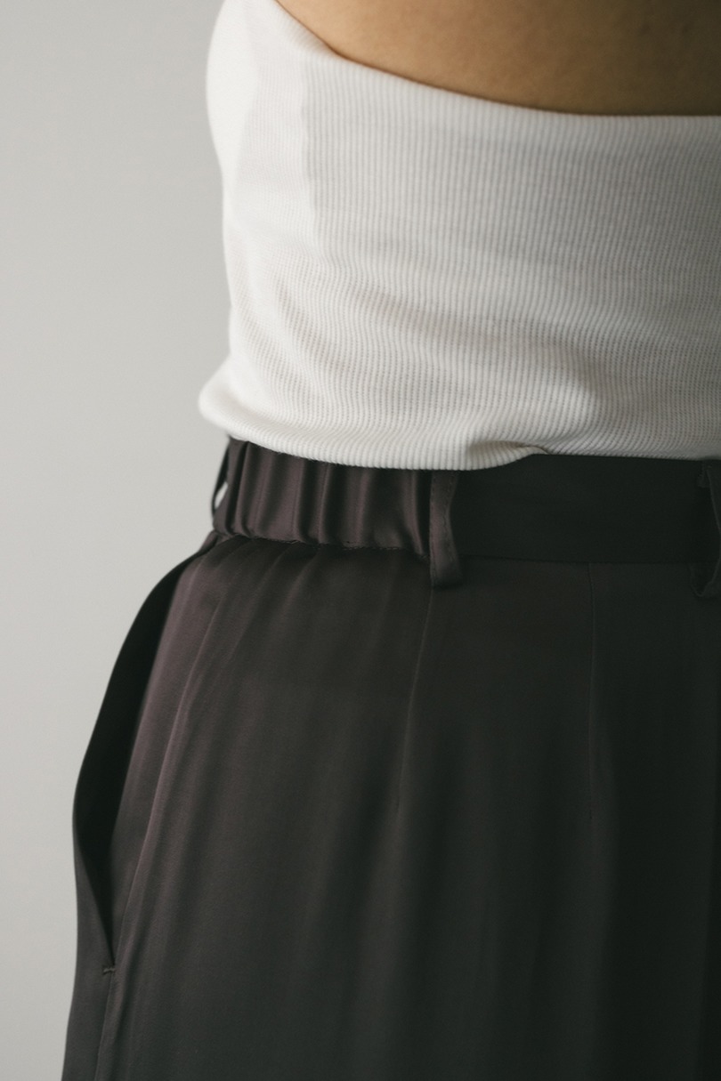 サテンタックフォルムパンツ 詳細画像 BRN 14