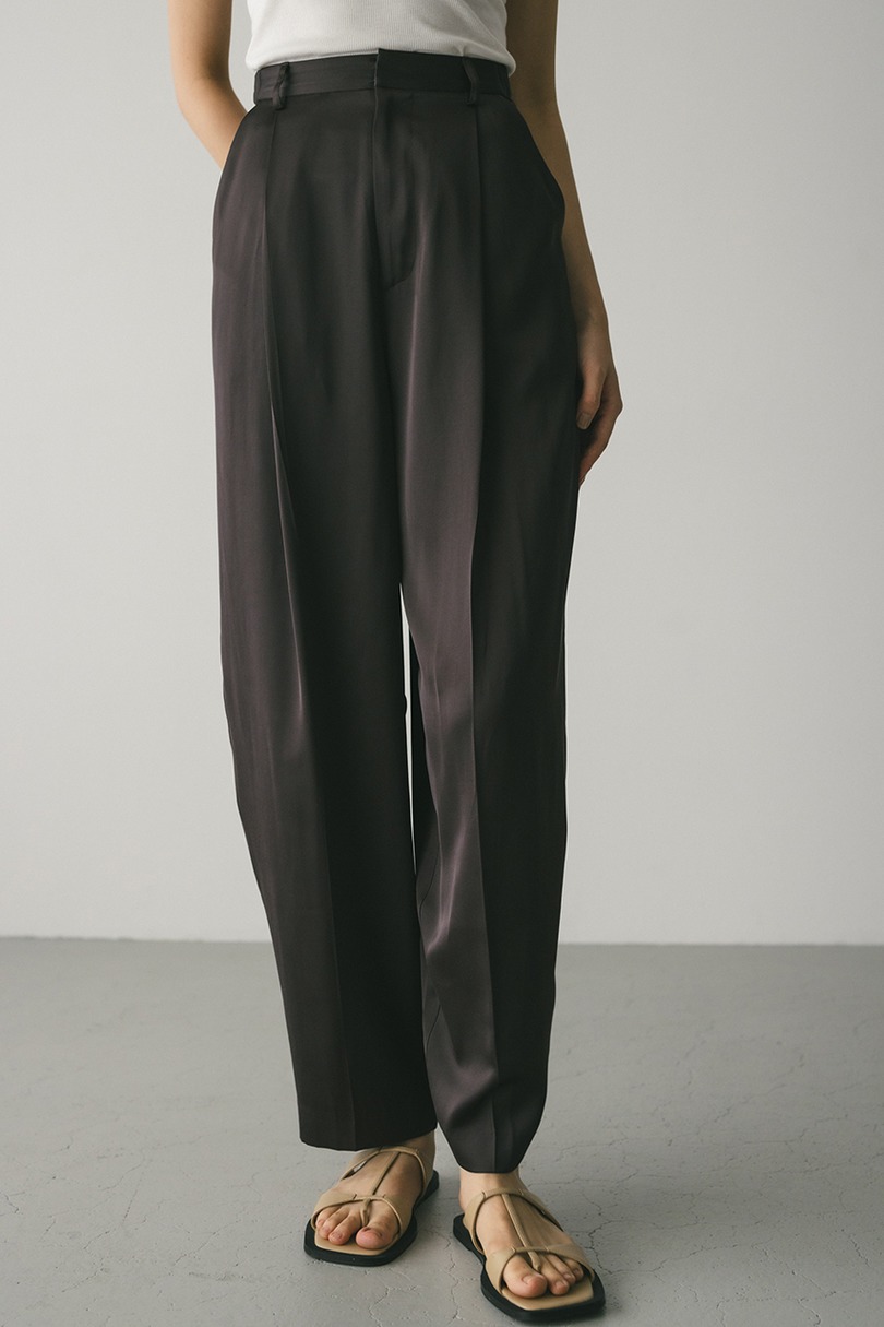 サテンタックフォルムパンツ 詳細画像 BRN 7