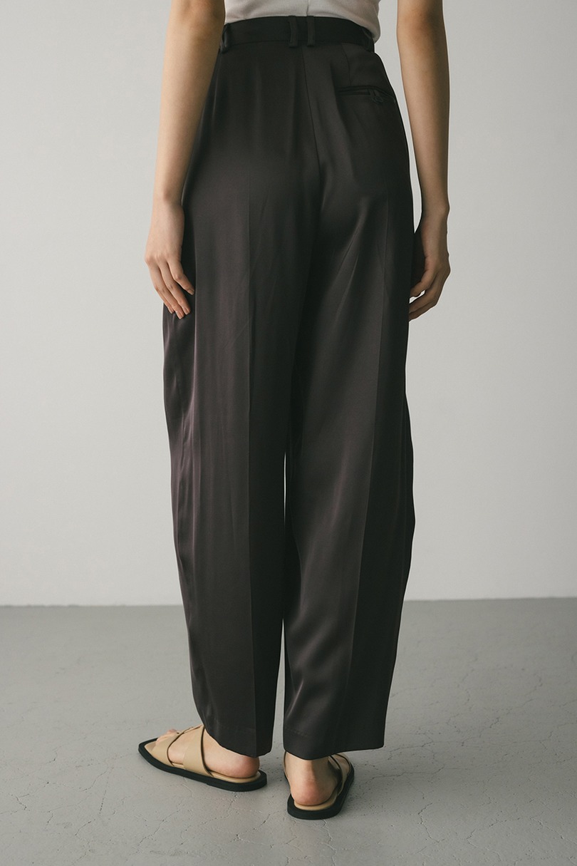 サテンタックフォルムパンツ 詳細画像 BRN 8