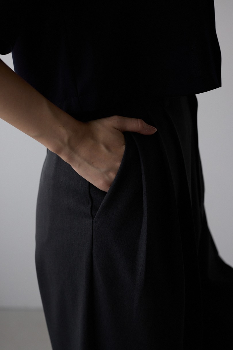 【WEB限定】3タックスラックスロング 詳細画像 BLK 8