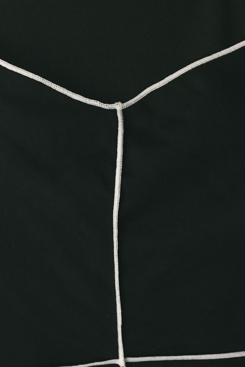 バイカラーチュールレイヤーワンピース 詳細画像 BLK 13