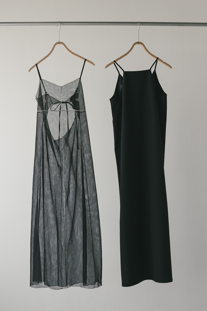 バイカラーチュールレイヤーワンピース 詳細画像 BLK 14