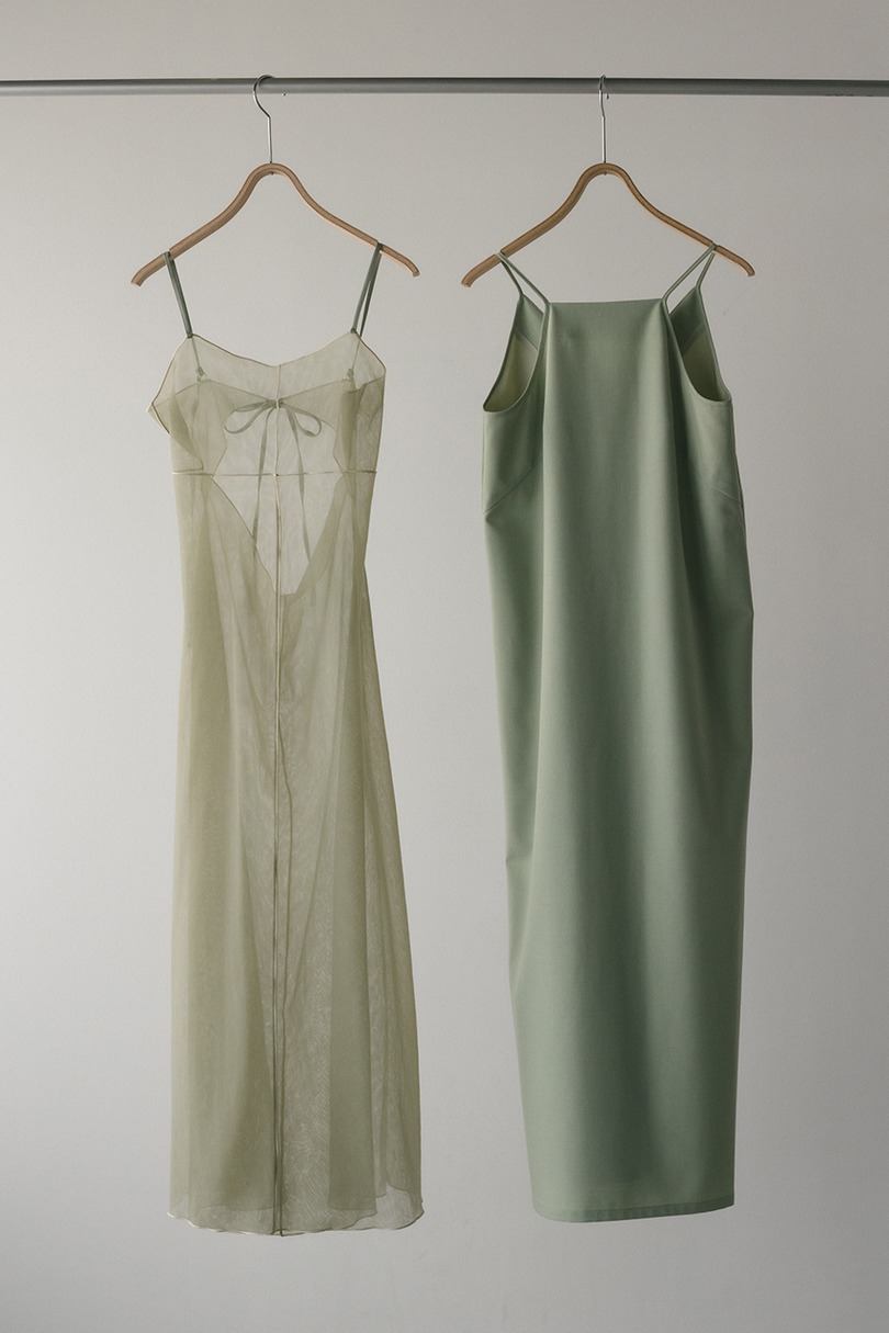 バイカラーチュールレイヤーワンピース 詳細画像 GRN 11