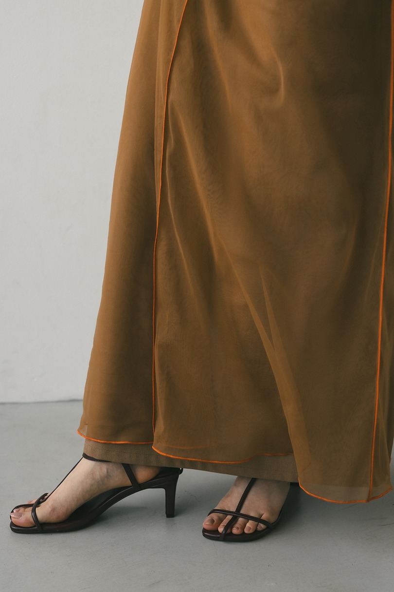 バイカラーチュールレイヤーワンピース 詳細画像 BRN 11