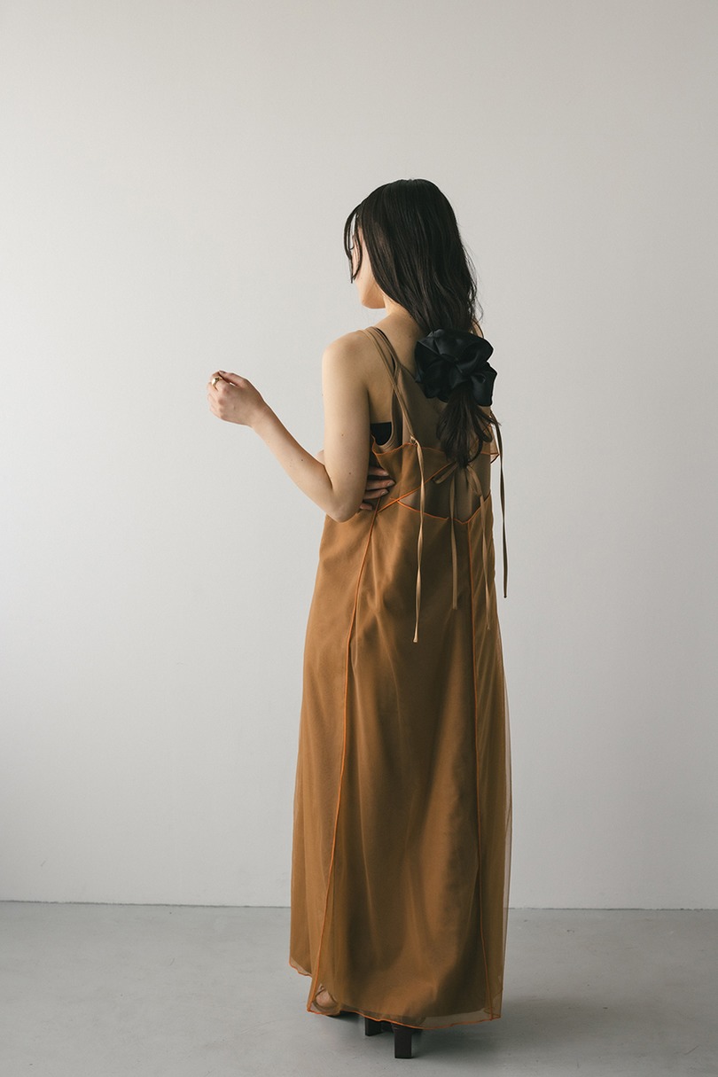 バイカラーチュールレイヤーワンピース 詳細画像 BRN 5