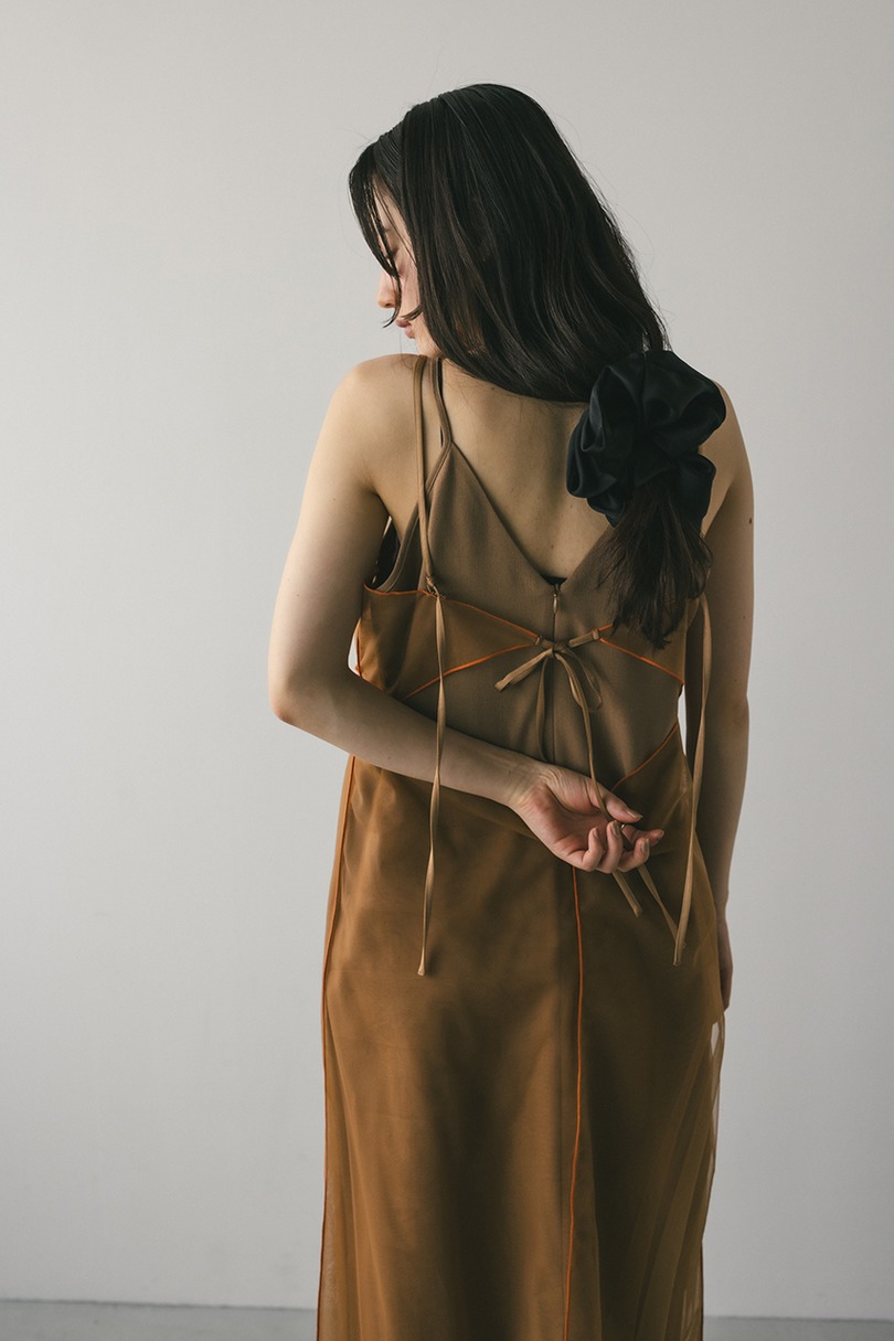 バイカラーチュールレイヤーワンピース 詳細画像 BRN 7