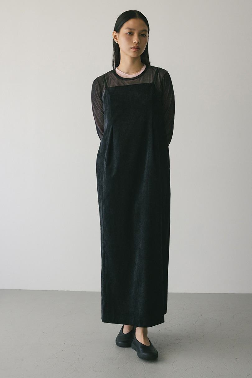 パイピングベロアキャミワンピース 詳細画像 BLK 2