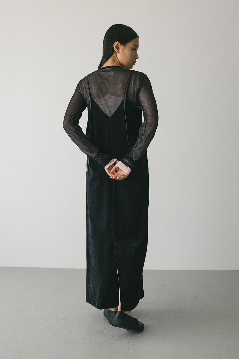 パイピングベロアキャミワンピース 詳細画像 BLK 3