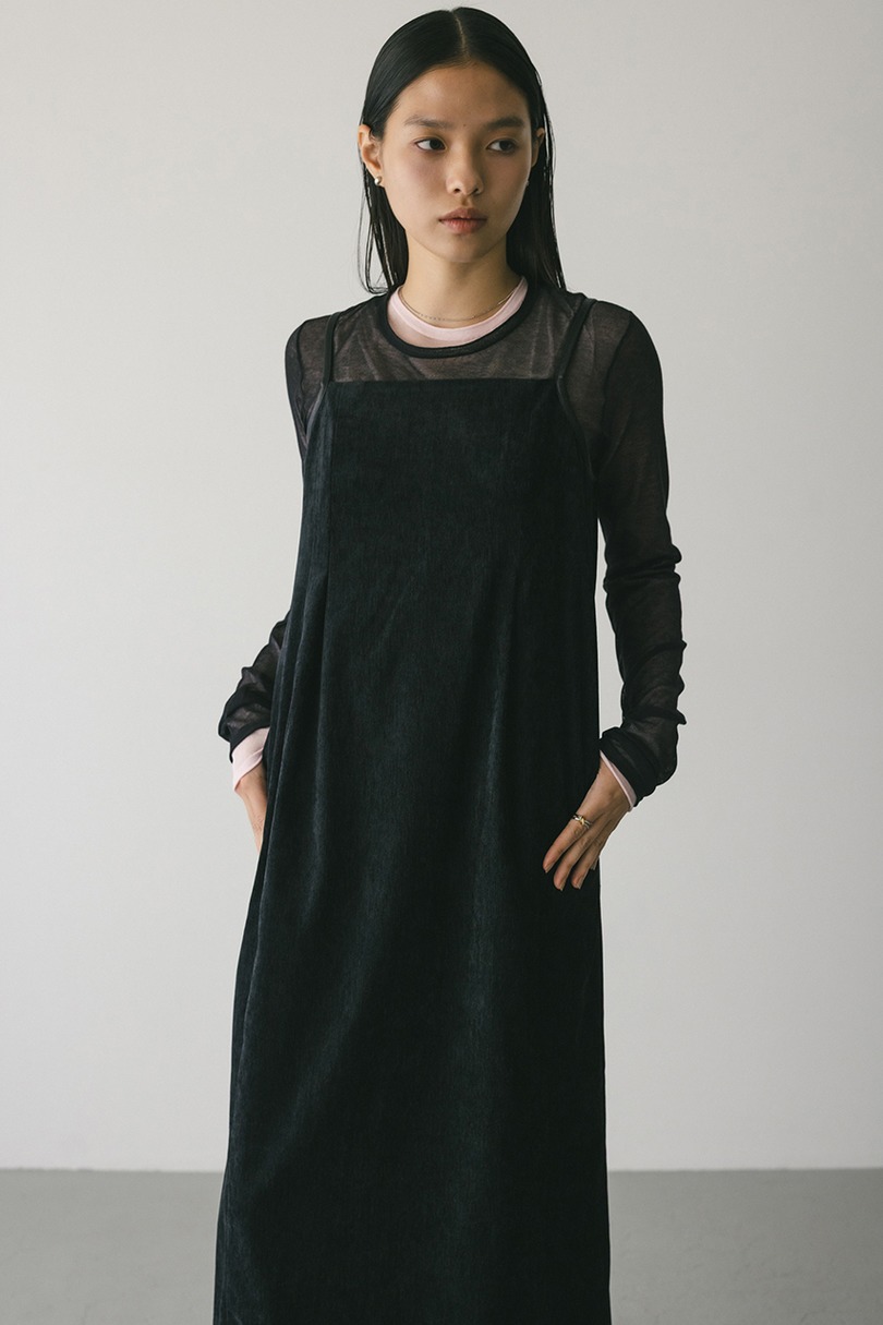 パイピングベロアキャミワンピース 詳細画像 BLK 5