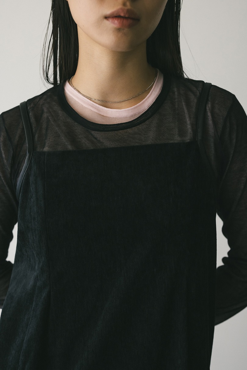 パイピングベロアキャミワンピース 詳細画像 BLK 6