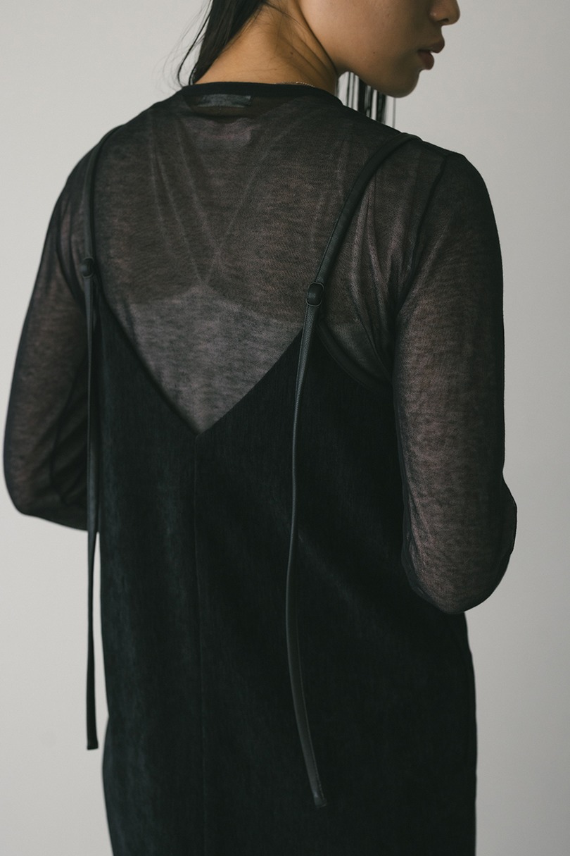 パイピングベロアキャミワンピース 詳細画像 BLK 7