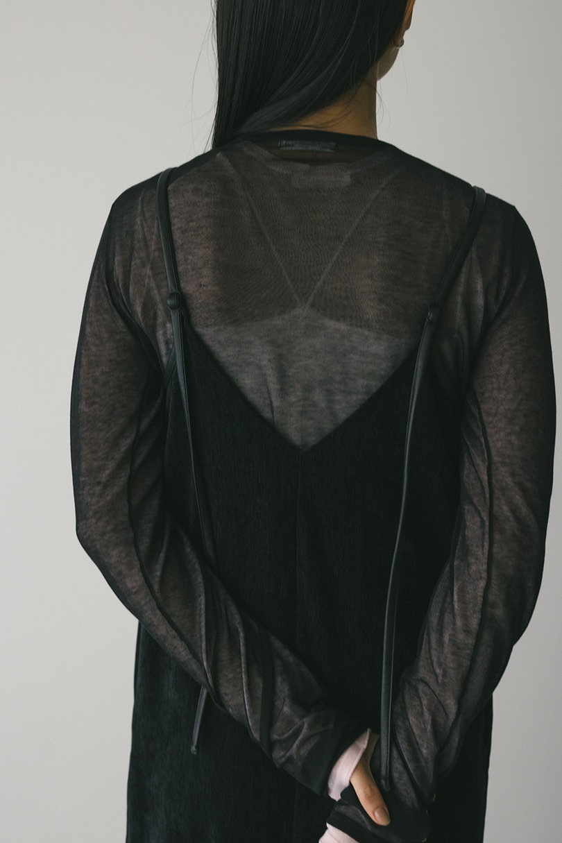 パイピングベロアキャミワンピース 詳細画像 BLK 9