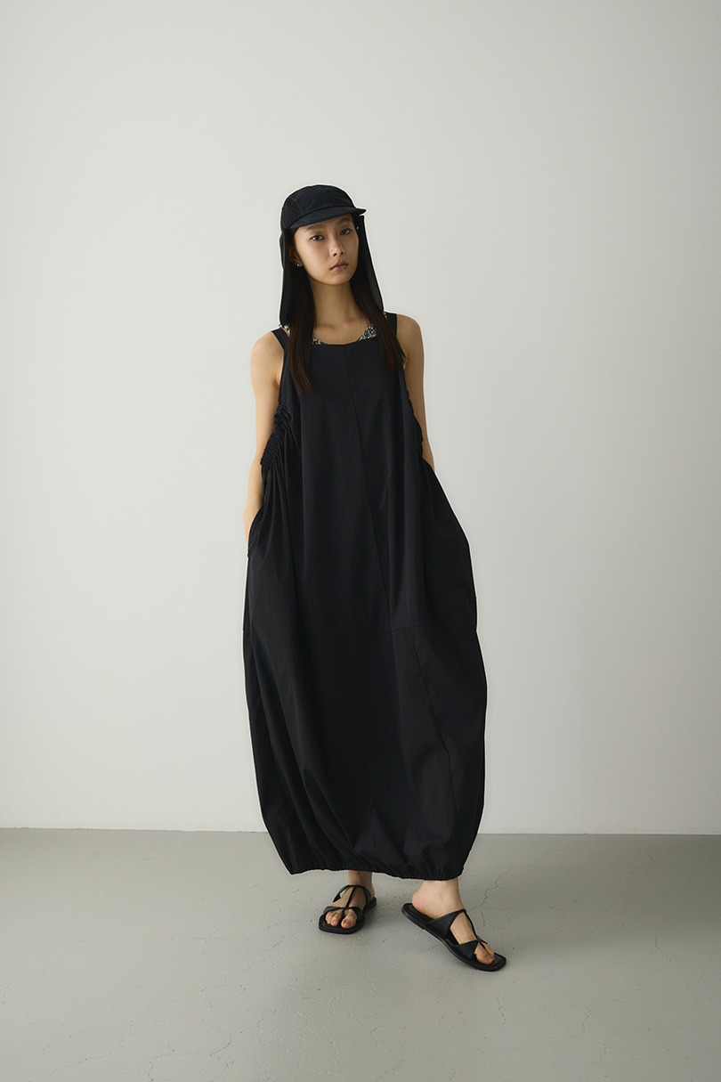 ACTIVE撥水ギャザーワンピース 詳細画像 BLK 2