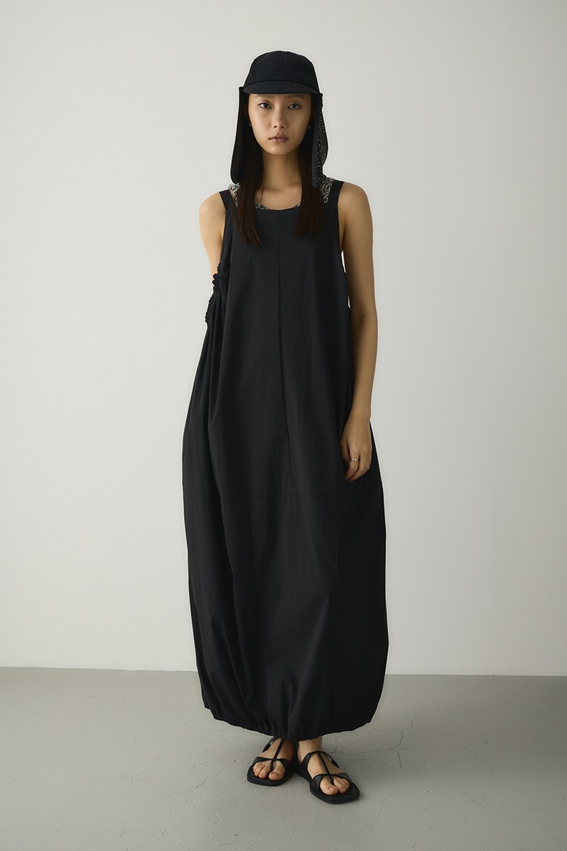 ACTIVE撥水ギャザーワンピース 詳細画像 BLK 3