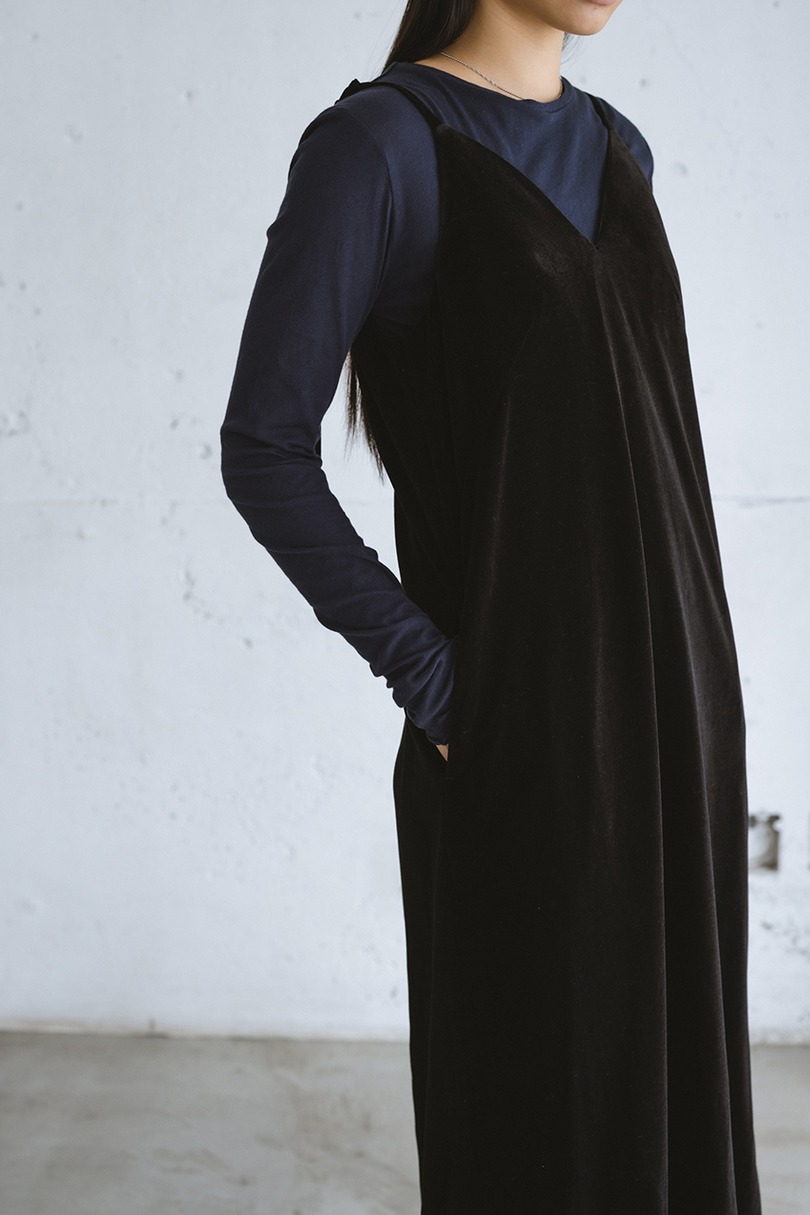 ベロアレイヤーキャミワンピース 詳細画像 BLK 5