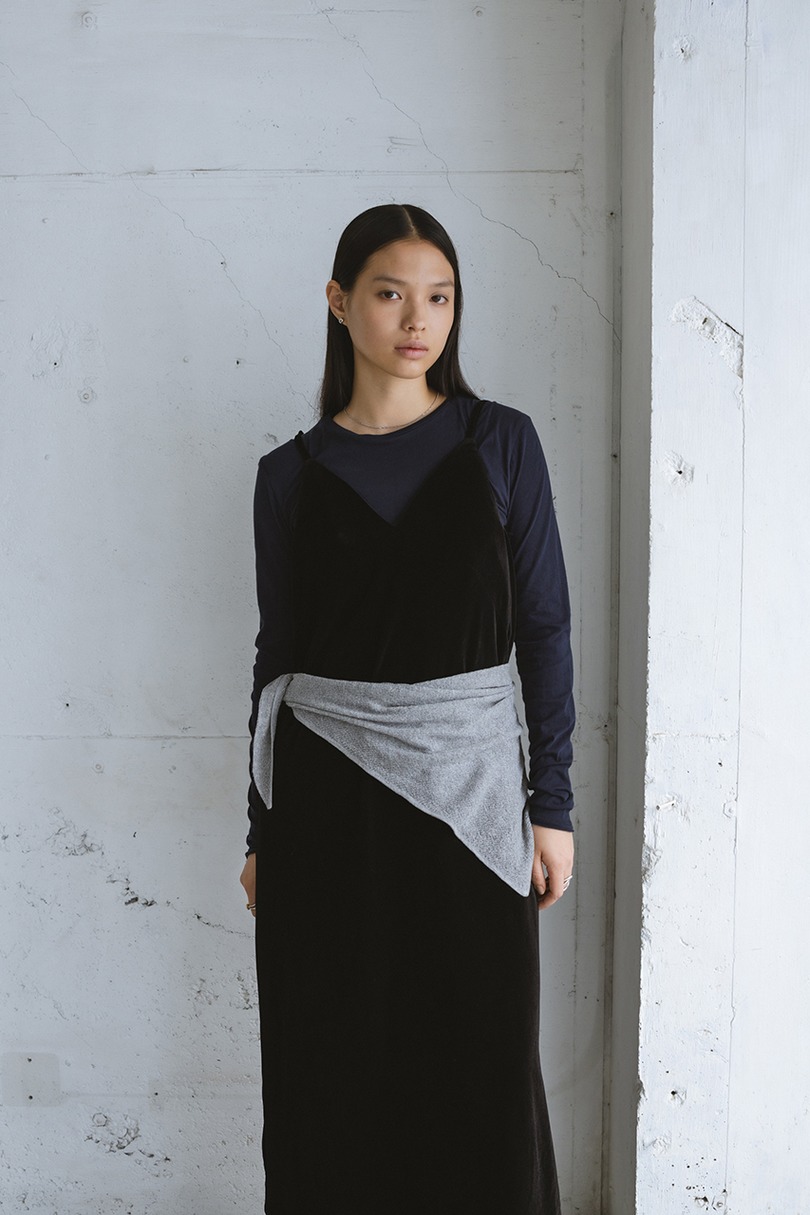 ベロアレイヤーキャミワンピース 詳細画像 BLK 6