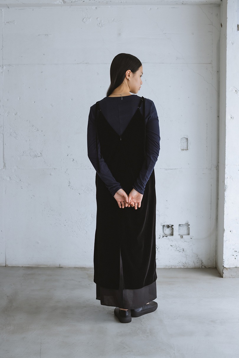 ベロアレイヤーキャミワンピース 詳細画像 BLK 7