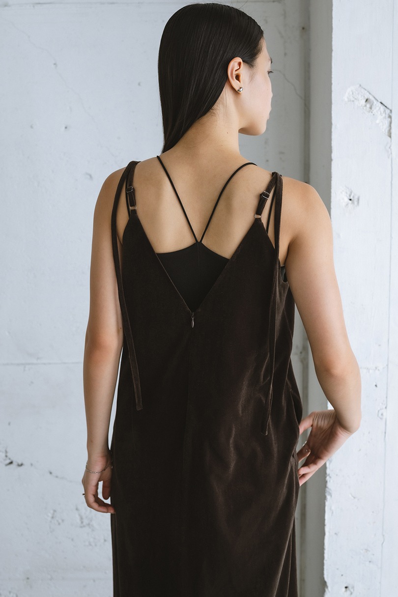 ベロアレイヤーキャミワンピース 詳細画像 BRN 7