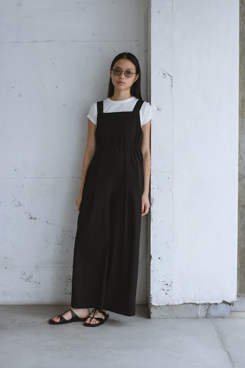 サイドギャザーワイドロンパース 詳細画像 BLK 2