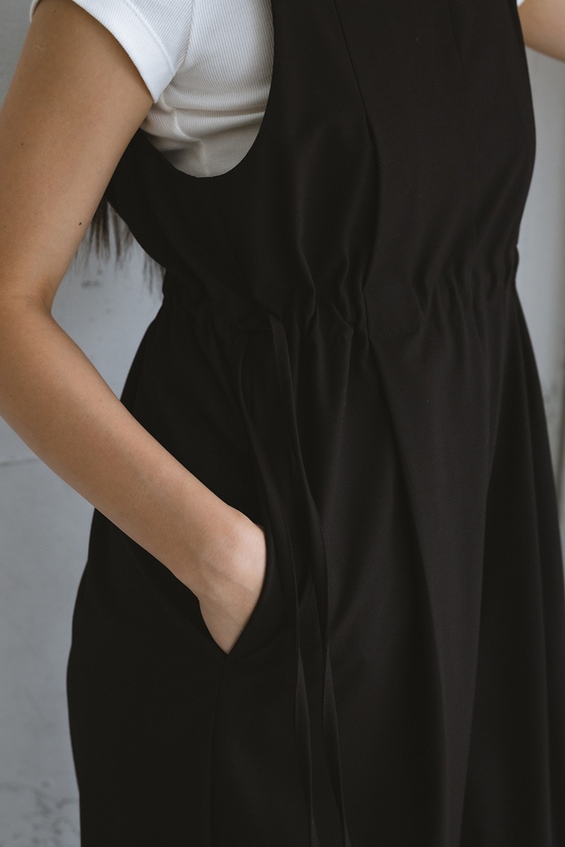 サイドギャザーワイドロンパース 詳細画像 BLK 6