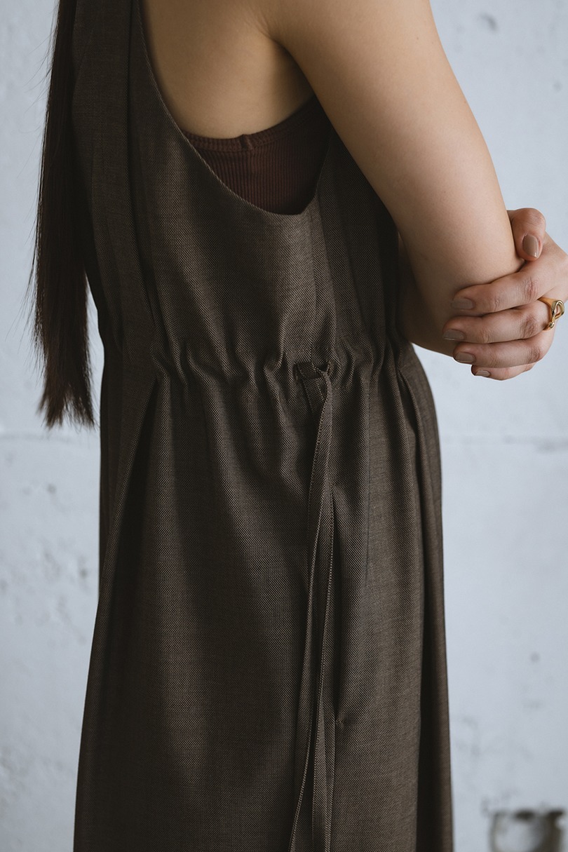 サイドギャザーワイドロンパース 詳細画像 BRN 6